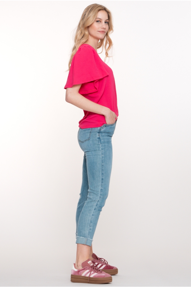SKINNY JEANS TURN UP 51304 10 000811 STONEWASH DENIM